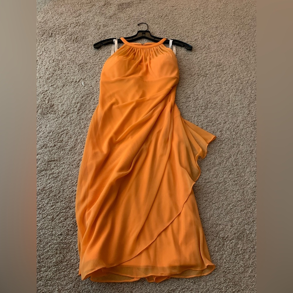 orange bridesmaid dress